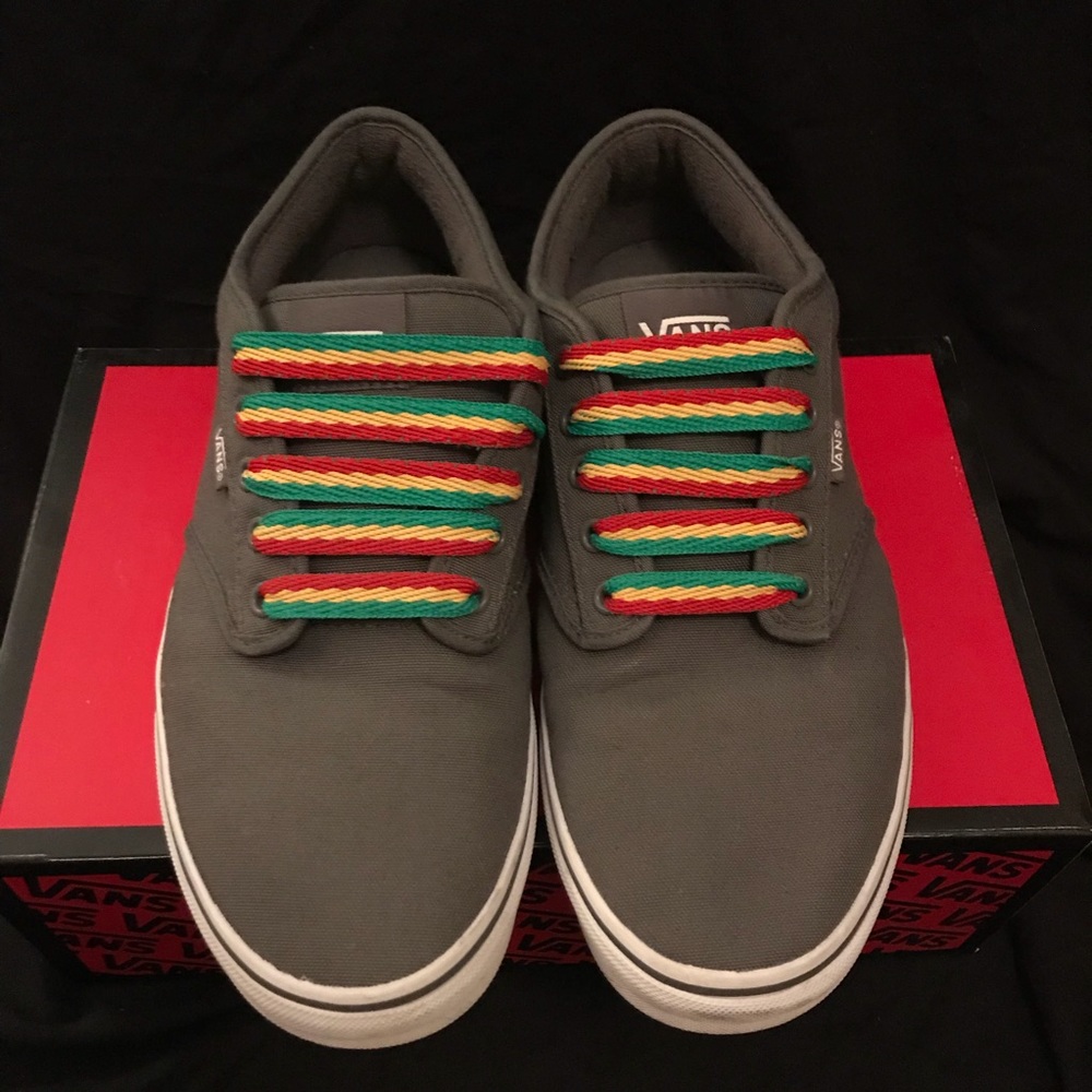 Vans All Gray W/ Rasta Laces